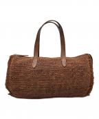 DRAGONドラゴン）の古着「編込みハンドバッグ」｜ブラウン