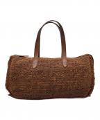 DRAGONドラゴン）の古着「編込みハンドバッグ」｜ブラウン