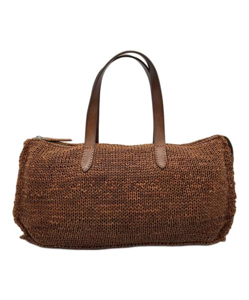 DRAGON（ドラゴン）DRAGON (ドラゴン) 編込みハンドバッグ ブラウンの古着・服飾アイテム