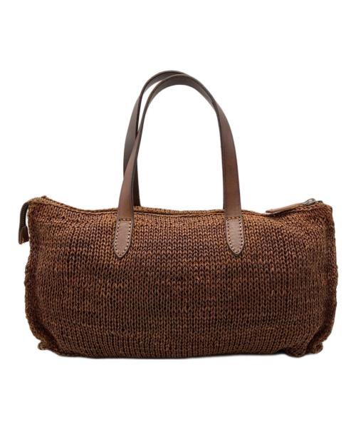 DRAGON（ドラゴン）DRAGON (ドラゴン) 編込みハンドバッグ ブラウンの古着・服飾アイテム