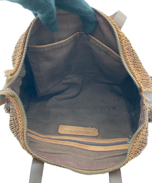 DRAGON（ドラゴン）DRAGON (ドラゴン) 編込みハンドバッグ ブラウンの古着・服飾アイテム