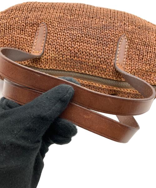 DRAGON（ドラゴン）DRAGON (ドラゴン) 編込みハンドバッグ ブラウンの古着・服飾アイテム