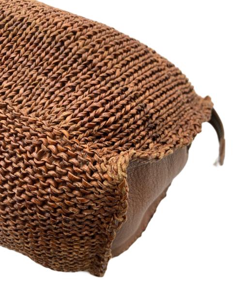 DRAGON（ドラゴン）DRAGON (ドラゴン) 編込みハンドバッグ ブラウンの古着・服飾アイテム