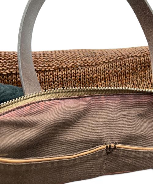 DRAGON（ドラゴン）DRAGON (ドラゴン) 編込みハンドバッグ ブラウンの古着・服飾アイテム