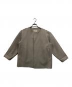 UNITED ARROWS TOKYOユナイテッドアローズトウキョウ）の古着「リバーノーカラーショートコート」｜ベージュ