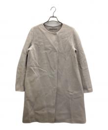 theory luxe（セオリーリュクス）の古着「ノーカラーコート」｜ピンク