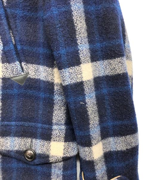 Rugby Ralph Lauren（ラグビーラルフローレン）Rugby Ralph Lauren (ラグビーラルフローレン) チェックPコート ブルー サイズ:Lの古着・服飾アイテム