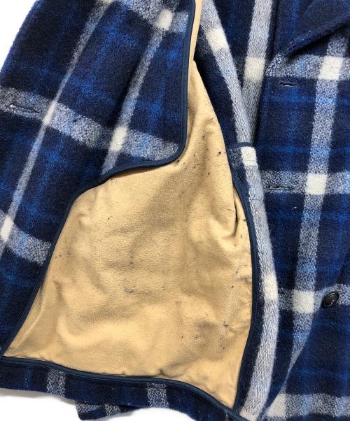 Rugby Ralph Lauren（ラグビーラルフローレン）Rugby Ralph Lauren (ラグビーラルフローレン) チェックPコート ブルー サイズ:Lの古着・服飾アイテム