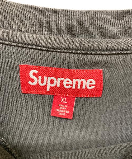 SUPREME（シュプリーム）SUPREME (シュプリーム) Flocked Washed S/S Top グレー サイズ:ＸＬの古着・服飾アイテム