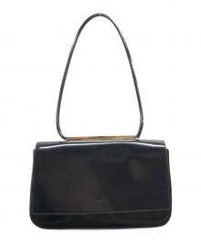 GUCCI（グッチ）の古着「エナメルハンドバッグ」｜ブラック