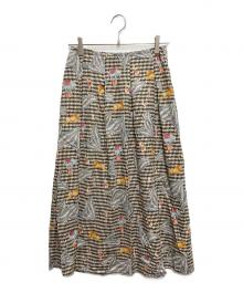 lisette（リゼッタ）の古着「サーカス柄スカート」｜ブラック×ベージュ