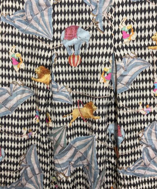 lisette（リゼッタ）lisette (リゼッタ) サーカス柄スカート ブラック×ベージュ サイズ:36の古着・服飾アイテム