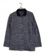 Leilianレリアン）の古着「AMINAニットコート」｜ネイビー
