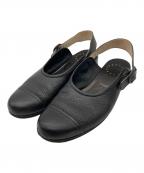 Post Productionポストプロダクション）の古着「FACE sandals（フェイス　サンダル）」｜ブラック