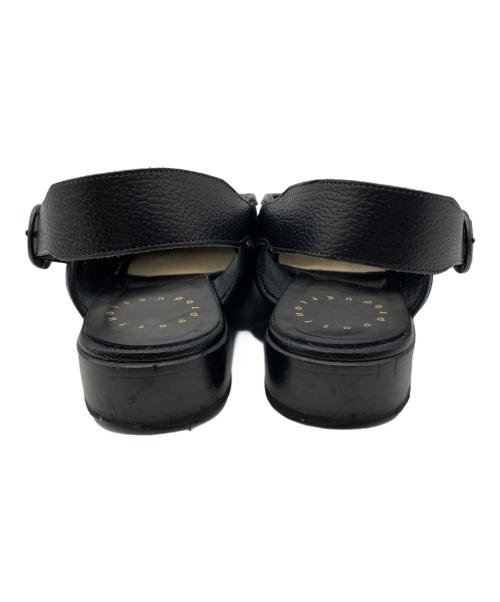Post Production（ポストプロダクション）Post Production (ポストプロダクション) FACE sandals（フェイス　サンダル） ブラック サイズ:25～26の古着・服飾アイテム