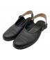 Post Production（ポストプロダクション）の古着「FACE sandals（フェイス　サンダル）」｜ブラック