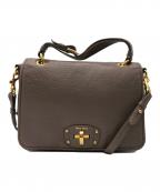 MIU MIUミュウミュウ）の古着「ターンロックサッチェルバッグ」｜グレー