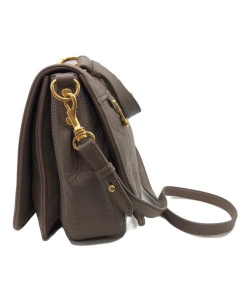 MIU MIU（ミュウミュウ）MIU MIU (ミュウミュウ) ターンロックサッチェルバッグ グレーの古着・服飾アイテム