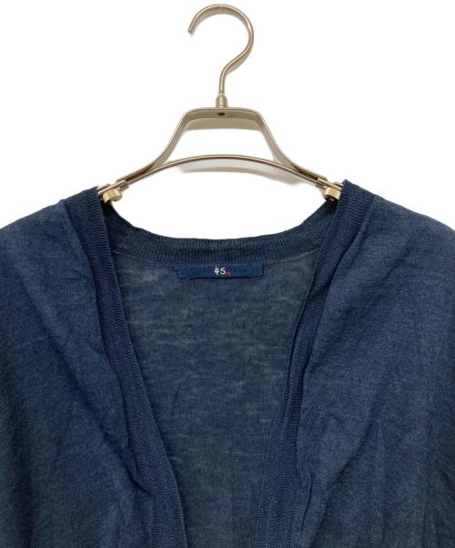 45R（フォーティファイブ・アール）45R (フォーティファイブ・アール) トッパーカーディガン インディゴ サイズ:size0の古着・服飾アイテム