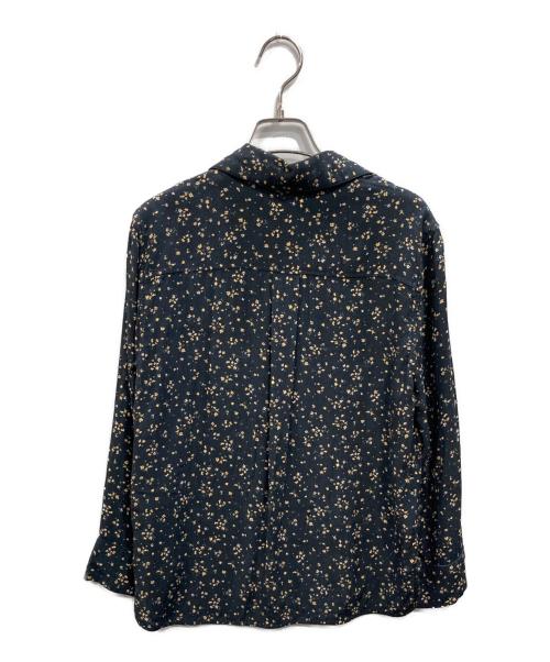 GANNI（ガニー）Ganni (ガニー) フラワープリントオープンカラーシャツ ブラック サイズ:34の古着・服飾アイテム