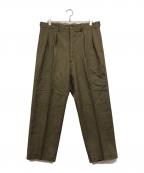 USEDユーズド）の古着「1964 FRENCH ARMY WOOL TROUSERS」｜グリーン