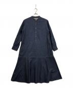 Munichミューニック）の古着「8ozスラブデニム フレアヘムロングワンピース」｜インディゴ