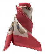 HERMESエルメス）の古着「シルクスカーフ」｜ピンク×ホワイト