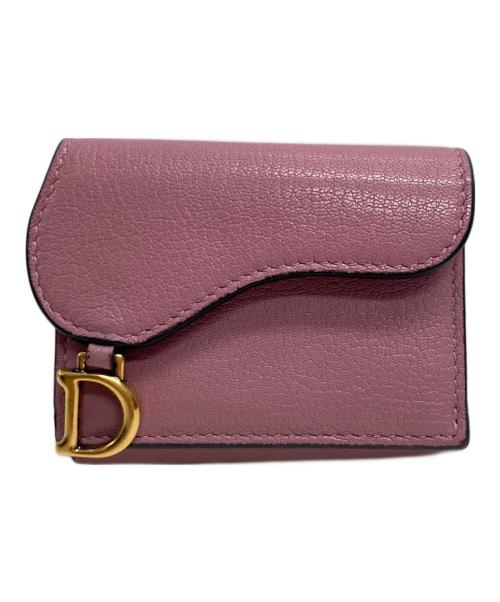 Christian Dior（クリスチャン ディオール）Christian Dior (クリスチャン ディオール) サドルロータスウォレット ピンクの古着・服飾アイテム