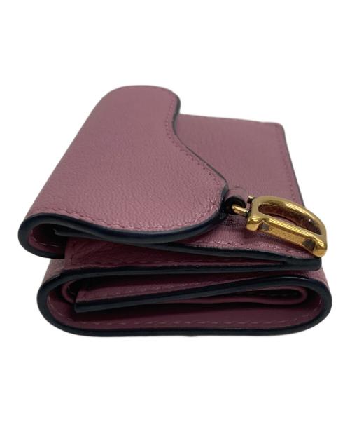 Christian Dior（クリスチャン ディオール）Christian Dior (クリスチャン ディオール) サドルロータスウォレット ピンクの古着・服飾アイテム