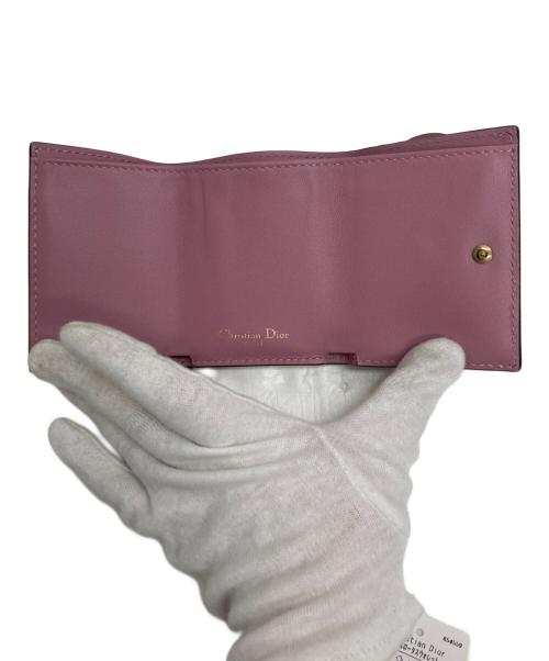 Christian Dior（クリスチャン ディオール）Christian Dior (クリスチャン ディオール) サドルロータスウォレット ピンクの古着・服飾アイテム