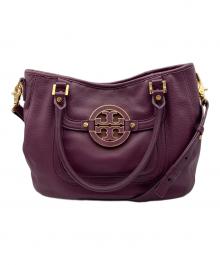 TORY BURCH（トリーバーチ）の古着「アマンダクラシック ホーボー」｜パープル