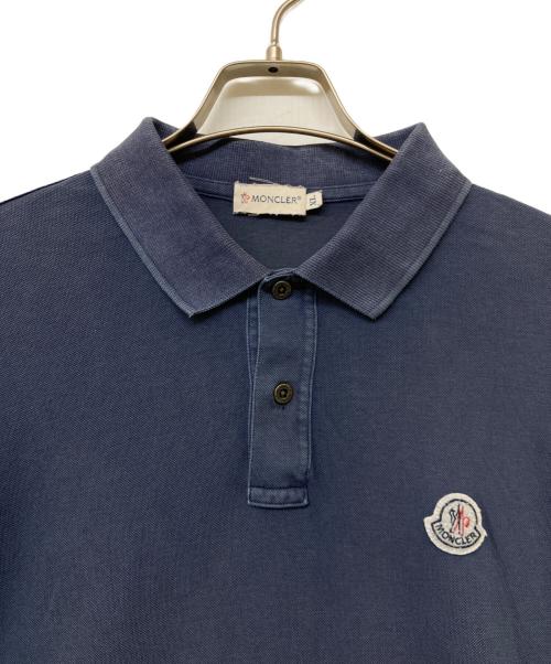 MONCLER（モンクレール）MONCLER (モンクレール) ロゴ鹿の子ポロシャツ ネイビー サイズ:SIZE XLの古着・服飾アイテム