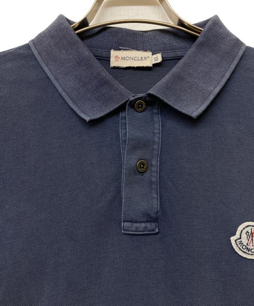 MONCLER（モンクレール）MONCLER (モンクレール) ロゴ鹿の子ポロシャツ ネイビー サイズ:SIZE XLの古着・服飾アイテム