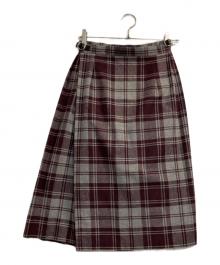 O'NEIL OF DUBLIN（オニールオブダブリン）の古着「チェックラップスカート」｜パープル