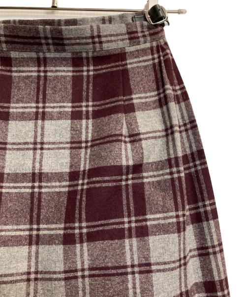 O'NEIL OF DUBLIN（オニールオブダブリン）O'NEIL OF DUBLIN (オニールオブダブリン) チェックラップスカート パープル サイズ:38の古着・服飾アイテム