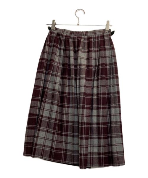 O'NEIL OF DUBLIN（オニールオブダブリン）O'NEIL OF DUBLIN (オニールオブダブリン) チェックラップスカート パープル サイズ:38の古着・服飾アイテム