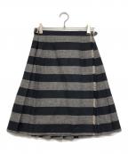 O'NEIL OF DUBLINオニールオブダブリン）の古着「チェックラップスカート」｜ブラック