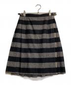 O'NEIL OF DUBLINオニールオブダブリン）の古着「チェックラップスカート」｜ブラック