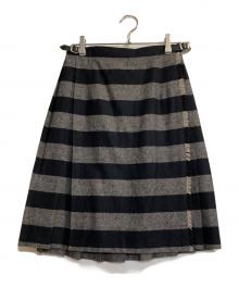 O'NEIL OF DUBLIN（オニールオブダブリン）の古着「チェックラップスカート」｜ブラック