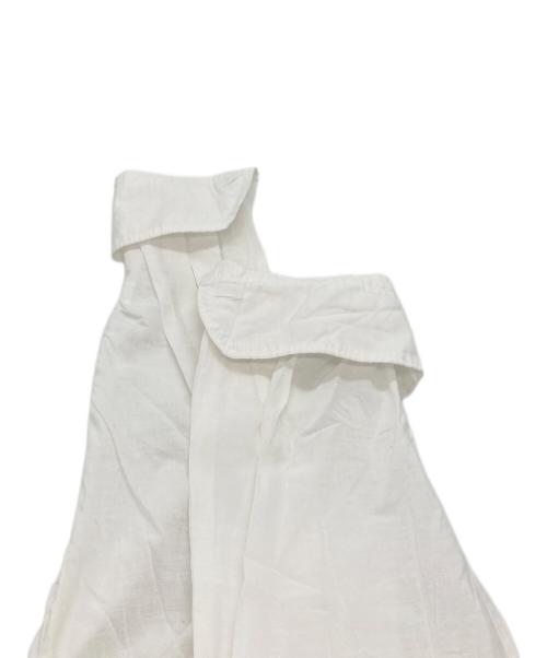 45R（フォーティファイブ・アール）45R (フォーティファイブ・アール) バンドカラーギャザー刺繍ブラウス ホワイト サイズ:SIZE 0の古着・服飾アイテム