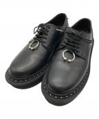 NEIL BARRETTニールバレット）の古着「ピアスダービーレザーシューズ」｜ブラック