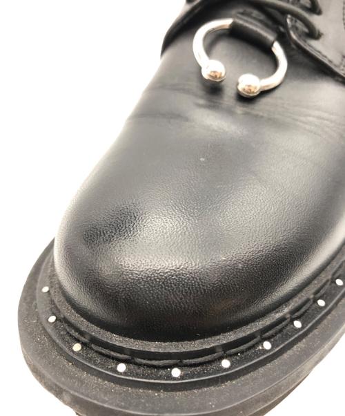NEIL BARRETT（ニールバレット）NEIL BARRETT (ニールバレット) ピアスダービーレザーシューズ ブラック サイズ:左37右38の古着・服飾アイテム