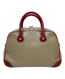 CELINE（セリーヌ）の古着「マカダム柄ボストンバッグ」｜ベージュ×レッド