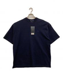 FRED PERRY×BEAMS（フレッドペリー×ビームス）の古着「鹿の子TシャツボーダーTシャツ」｜ネイビー