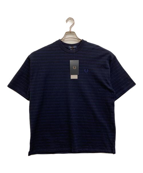 FRED PERRY（フレッドペリー）FRED PERRY (フレッドペリー) BEAMS (ビームス) 鹿の子TシャツボーダーTシャツ ネイビー サイズ:Mの古着・服飾アイテム