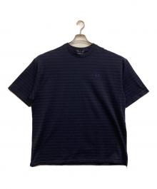 FRED PERRY×BEAMS（フレッドペリー×ビームス）の古着「鹿の子TシャツボーダーTシャツ」｜ネイビー