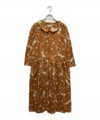 PINK HOUSEピンクハウス）の古着「小花柄ブラウスワンピース」｜ブラウン
