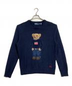 POLO RALPH LAURENポロ・ラルフローレン）の古着「ポロベアーニット」｜ネイビー