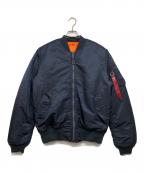 ALPHAアルファ）の古着「MA-1ジャケット」｜ネイビー