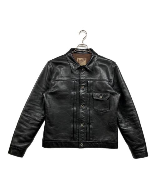 Y'2 leather（ワイツーレザー）Y'2 leather (ワイツーレザー) 1ST TYPE JEAN JACKET ブラック サイズ:42の古着・服飾アイテム
